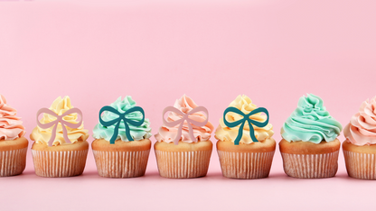 Acrylic Bow Cupcake Topper/Charms image 2