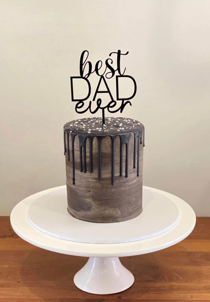 ‘Best Dad Ever’ Acrylic Cake Topper image 1