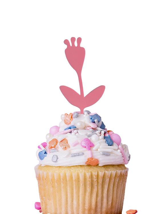 Pastel Flower Cupcake Toppers image 0