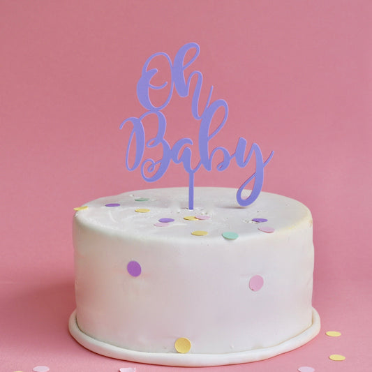 'Oh Baby' Pastel Cake Topper image 0