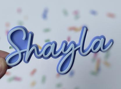 Personalised Double Acrylic Name Fropper image 2