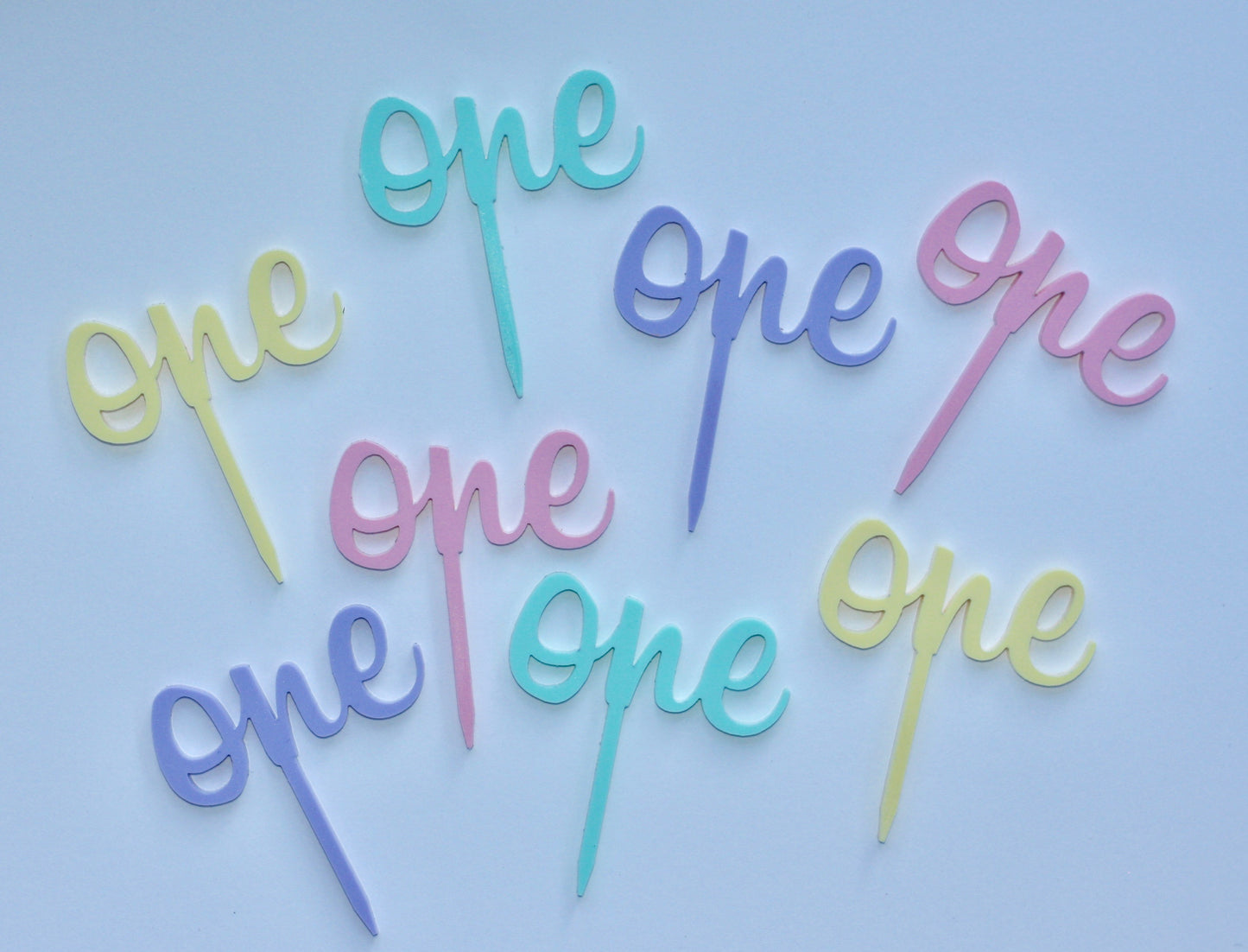 Number One Acrylic Cupcake Toppers image 1