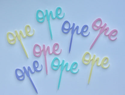Number One Acrylic Cupcake Toppers image 1