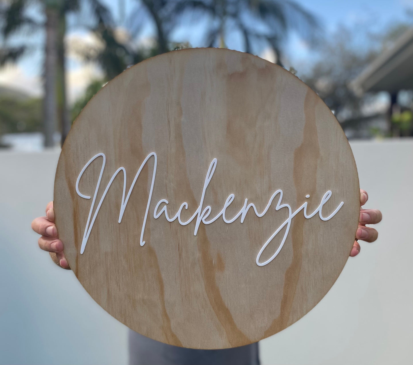 Personalised Wooden with Acrylic Wording Sign