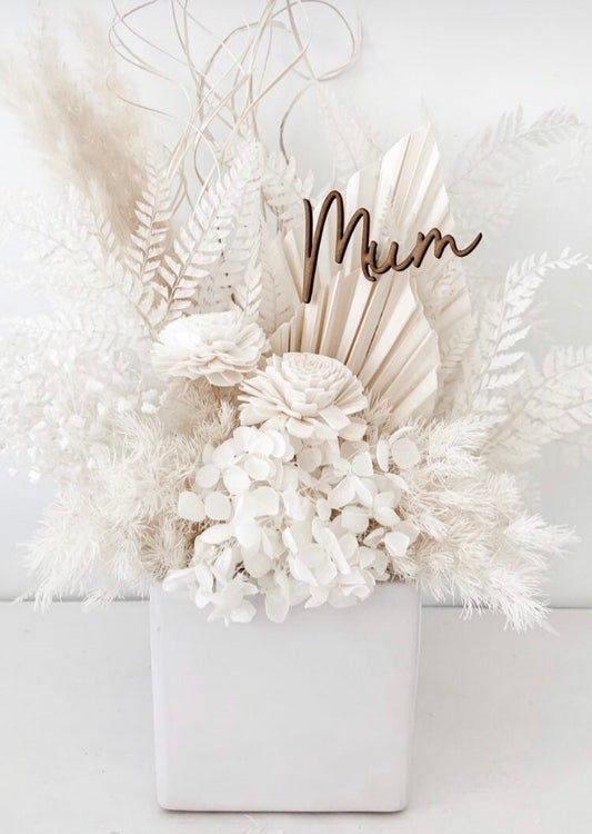 Wooden Dried Flower Stake-Mum