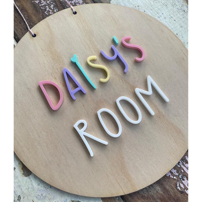 Personalised Wooden Kids Room/Door Sign/Room Signs