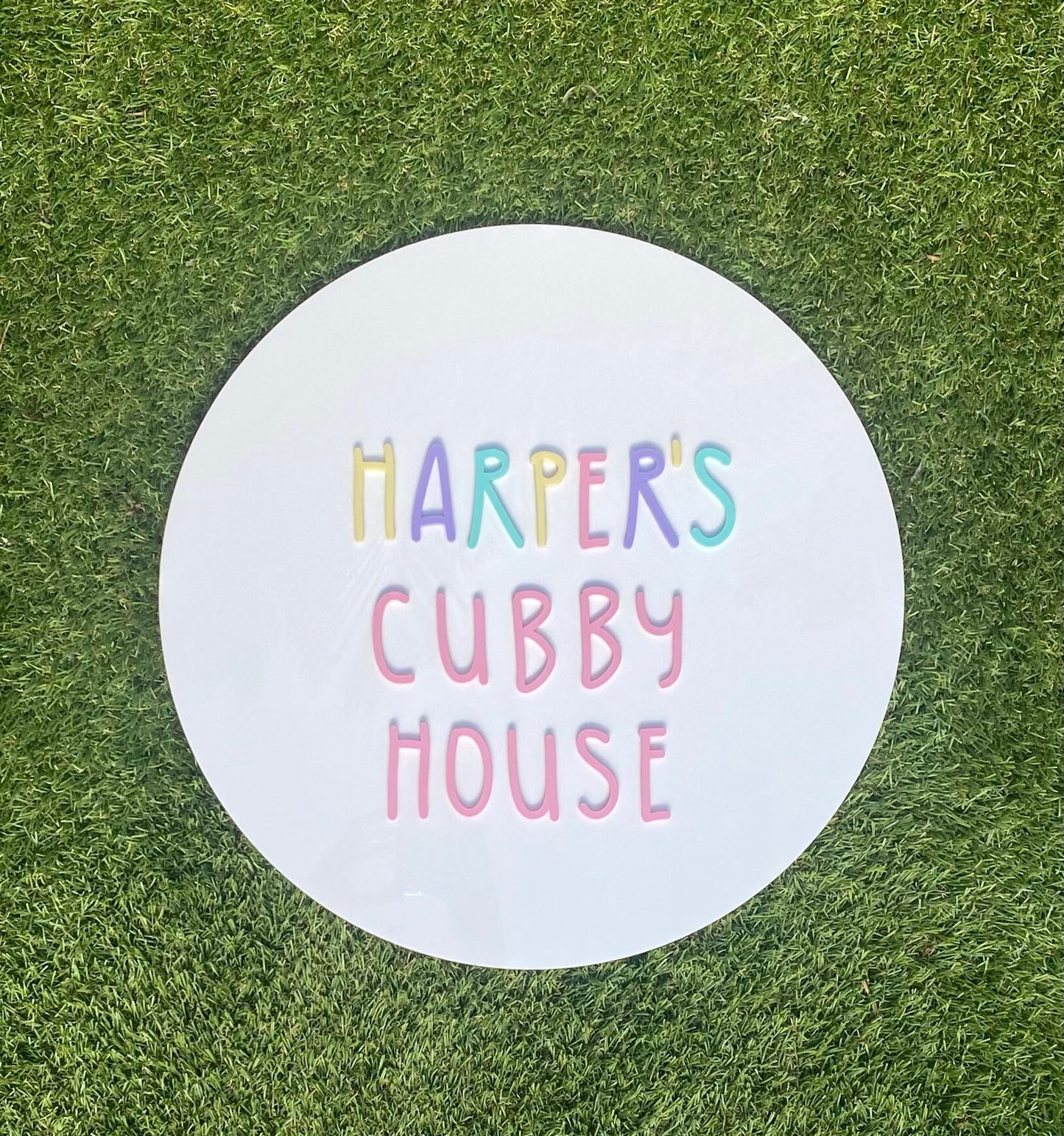 Personalised Pastel Wooden & Acrylic Sign