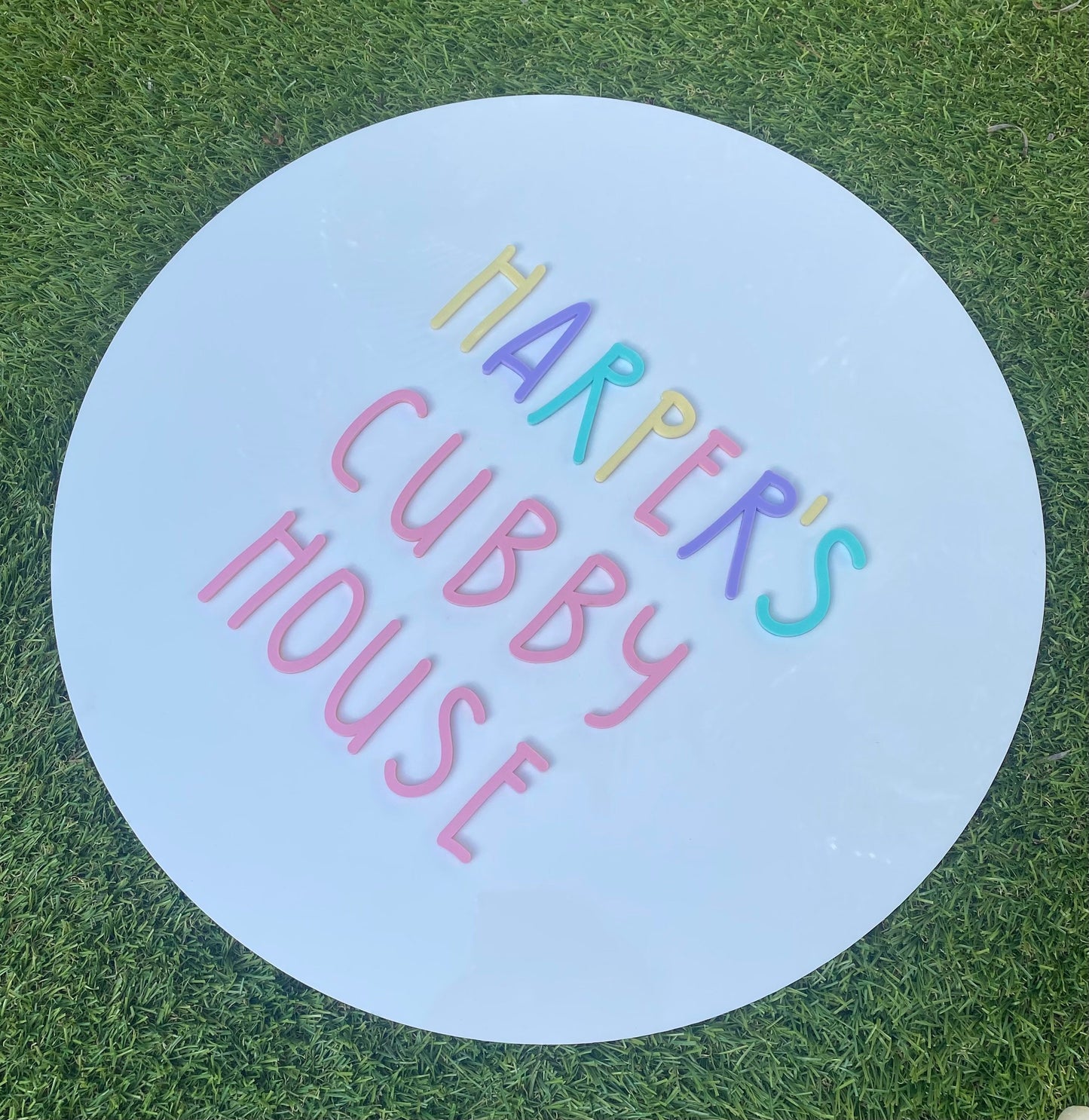 Personalised Pastel Wooden & Acrylic Sign
