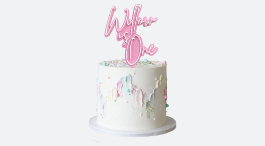 Personalised is one Birthday Double Acrylic Cake Topper