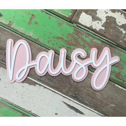 Double Layered Acrylic Personalised Name/Wall Decor/Wall Signs/Nursery Signs/Kids Room
