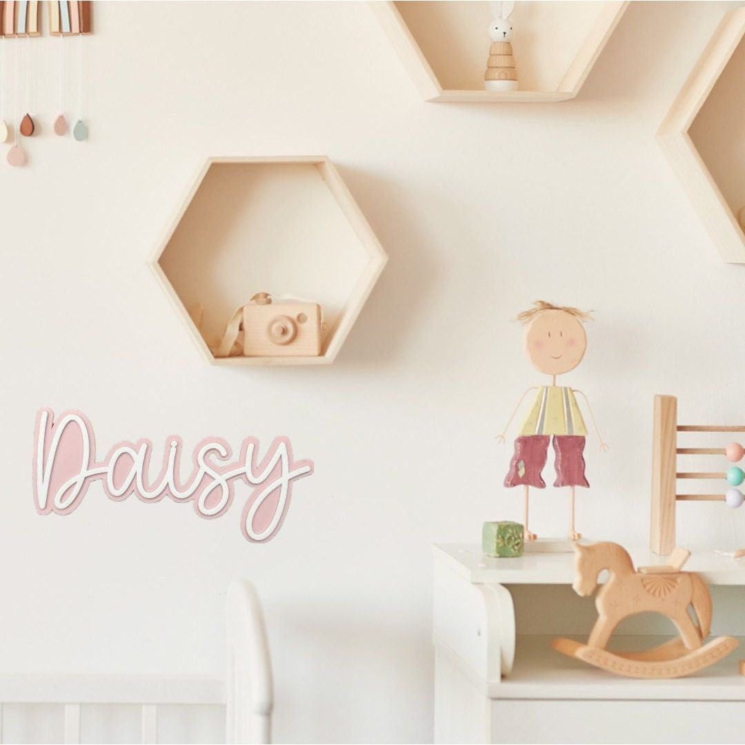 Double Layered Acrylic Personalised Name/Wall Decor/Wall Signs/Nursery Signs/Kids Room