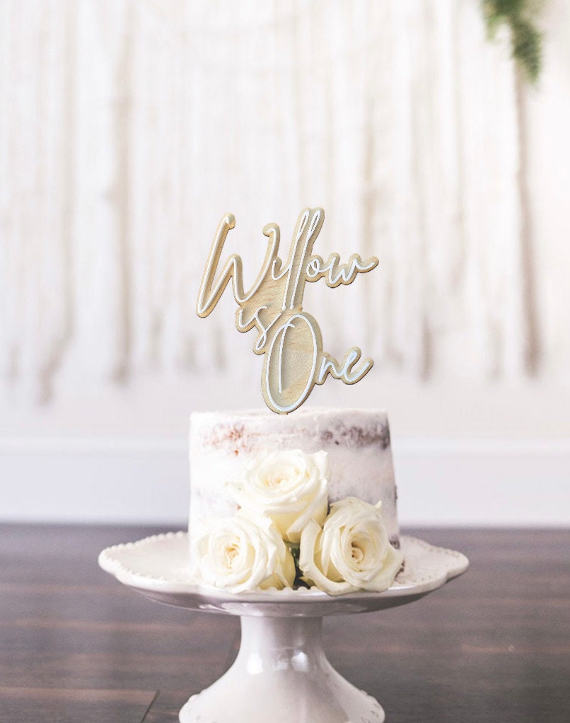 Personalised is one Birthday Double Acrylic Cake Topper