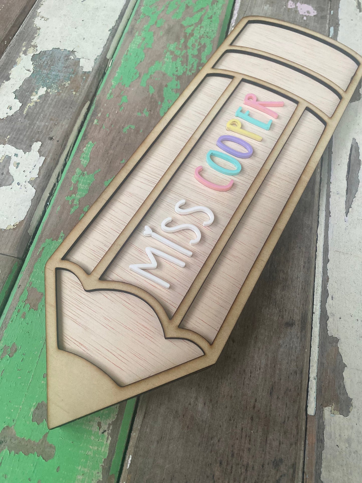 Teacher Pencil Name Sign/Teacher Appreciation Gift/Sign