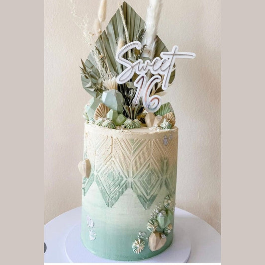 Sweet 16 Double Acrylic Cake Topper