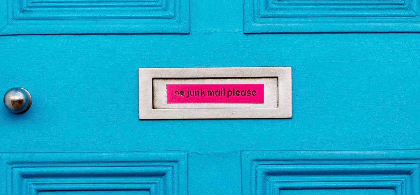 No junk mail please acrylic sign