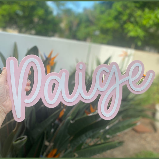 Double Layered Acrylic Personalised Name/Wall Decor/Wall Signs/Nursery Signs/Kids Room