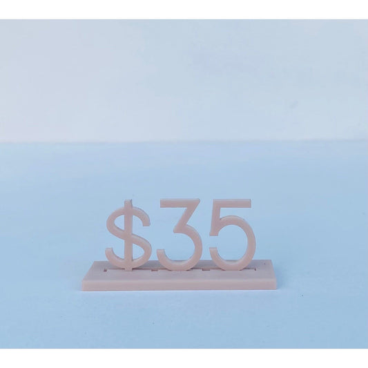 Acrylic Interchangeable Freestanding Numbers for Price Tags with Stand | Market Display | Retail Store Display | Pricing System