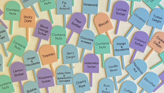 Icecream|Gelato Display Signs|Labels