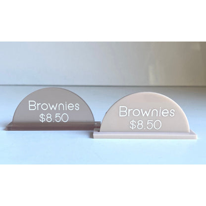 Acrylic Arch Display Sign with Stand | Cafe Signage | Food Truck Display Signs | Restaurant Food Display Signs | Cake Shops
