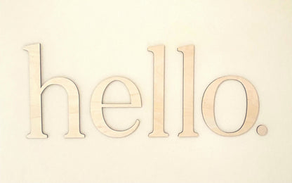 Large Wooden or Acrylic Hello or Hi!