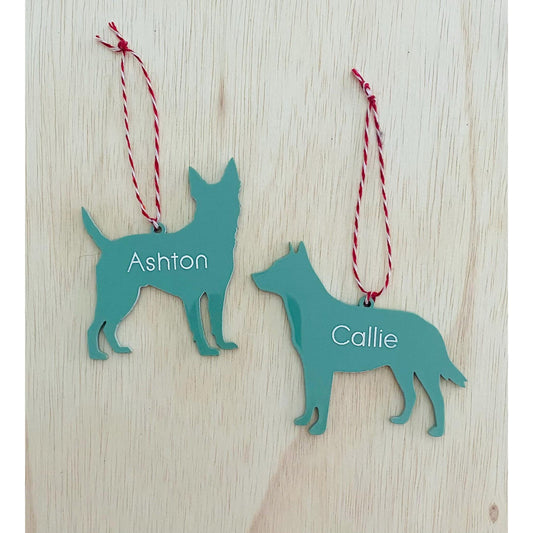 Personalised Acrylic Dog Christmas Tree Ornament