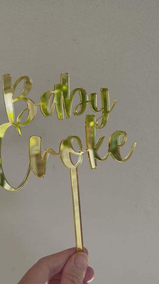 Personalised Acrylic Baby Cake Topper