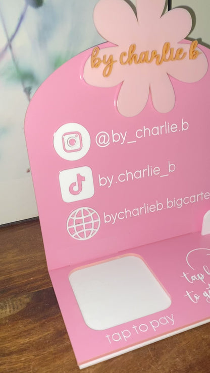 Custom Square/Apple Pay Reader Holder | Business Card Holder with NFC Social Media Tap