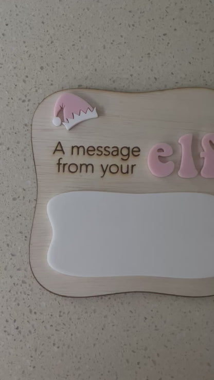 Elf Message Board | Elf Accessory | A Message From Your Elf Whiteboard Sign