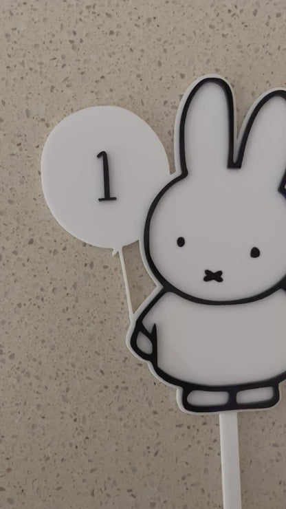 Miffy with Birthday Number Cake Topper